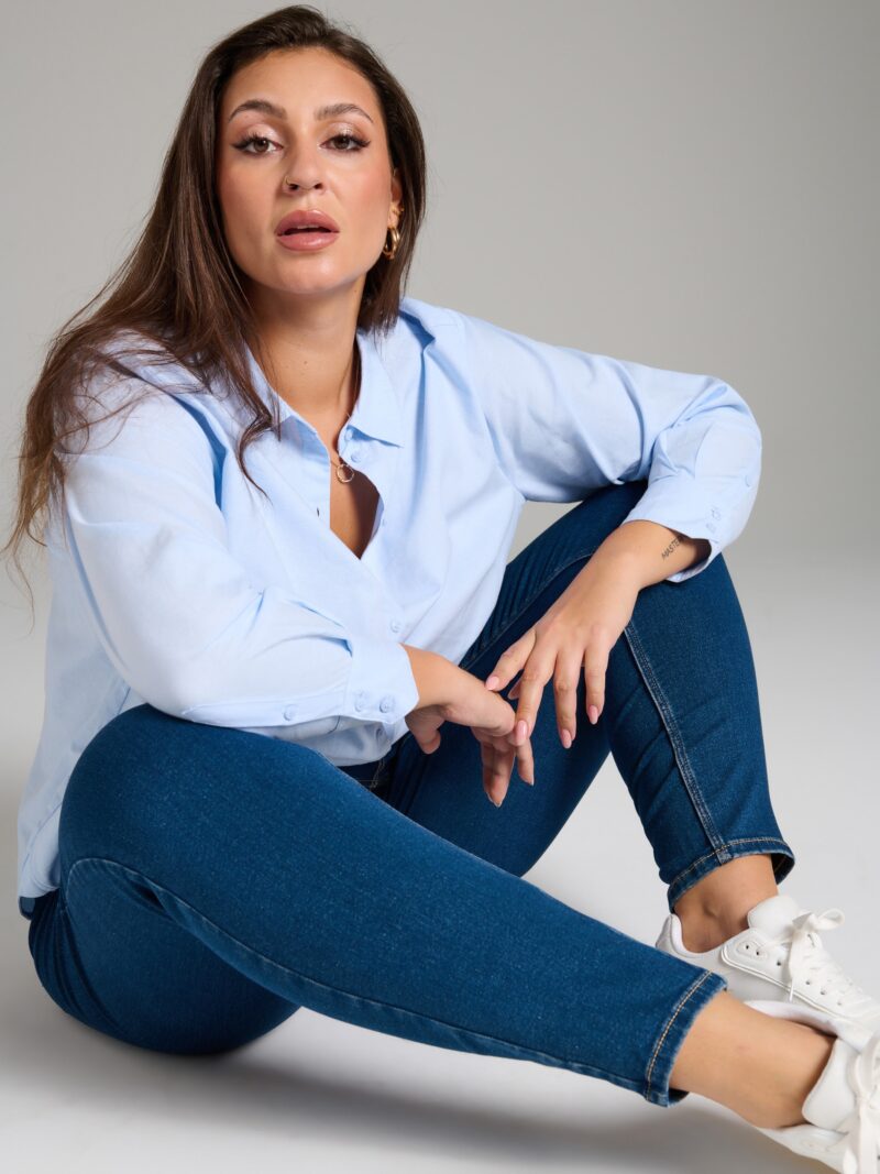 Original Colanți din denim PLUS SIZE - bleumarin