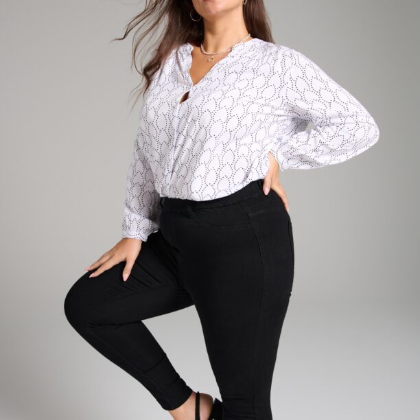 Preţ Colanți din denim PLUS SIZE - negru