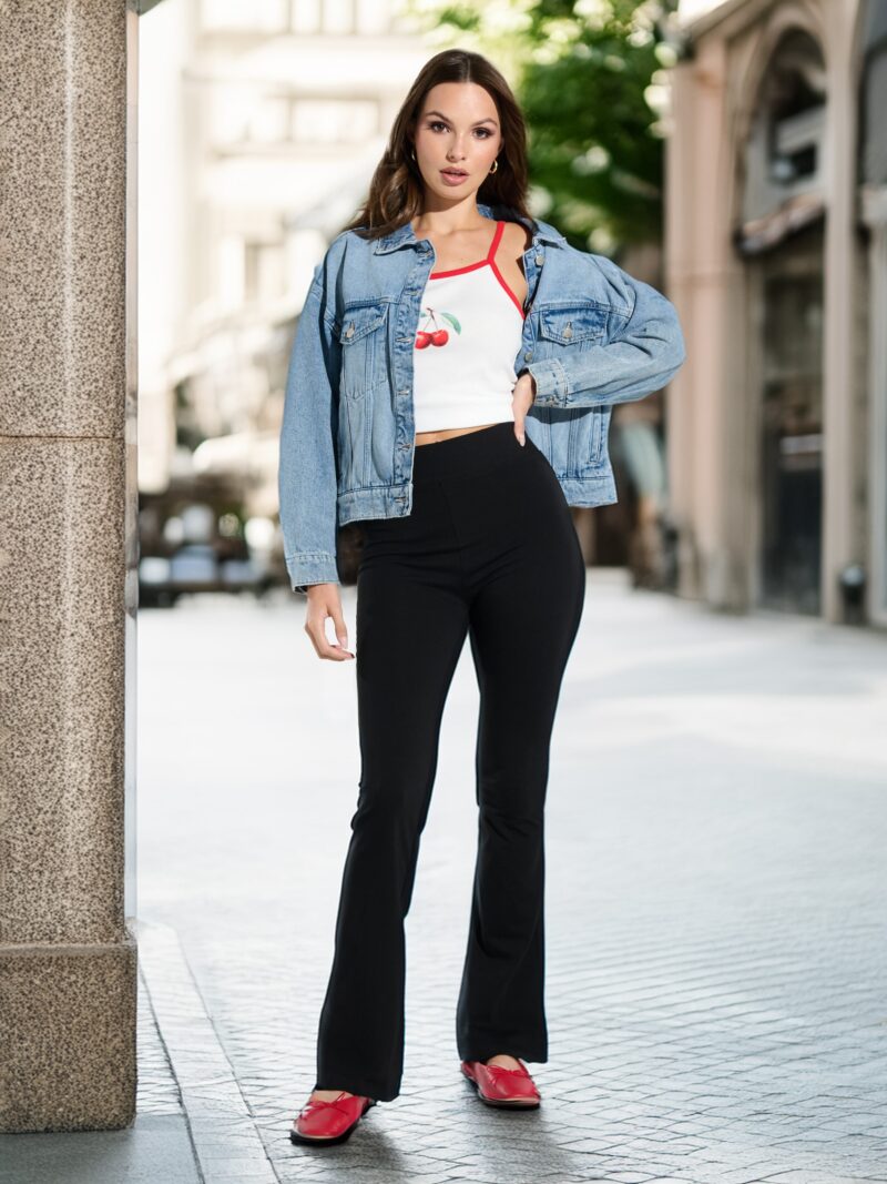 Colanți high waist - negru preţ