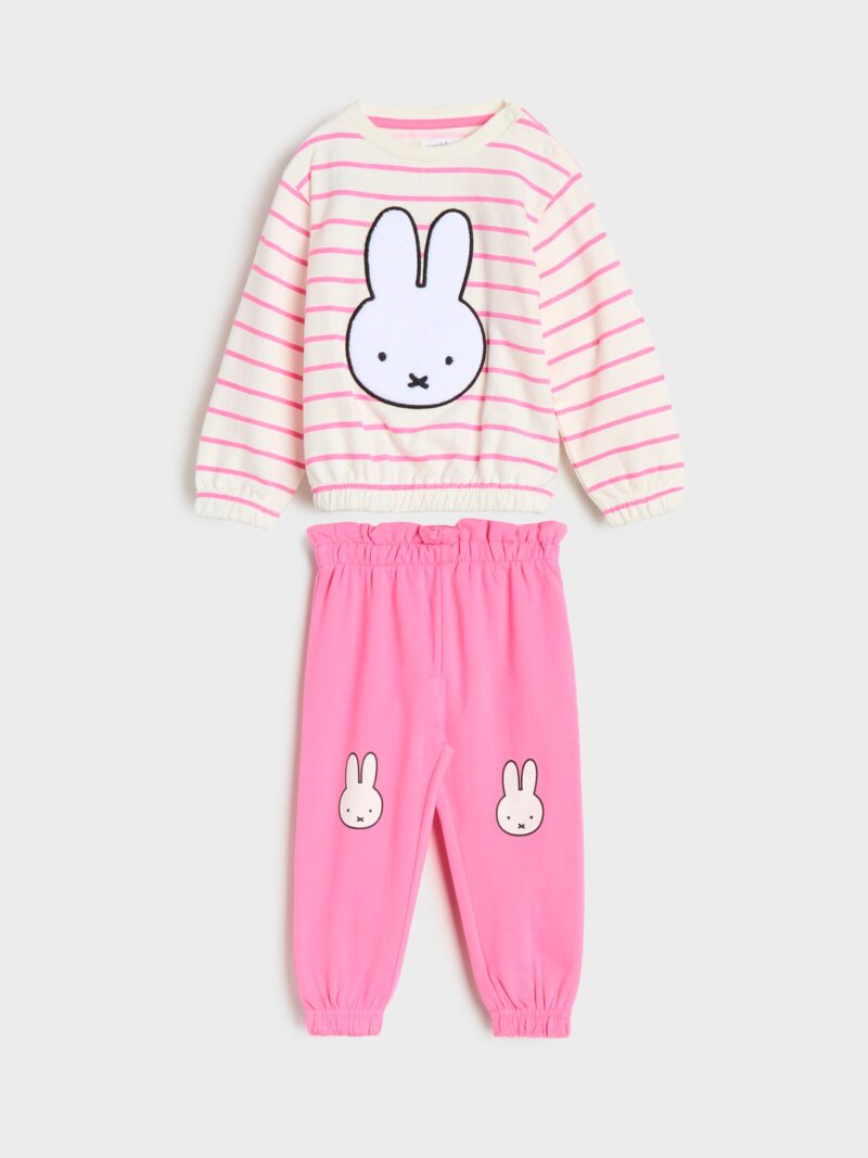 Compleu din jerseu Miffy - crem preţ