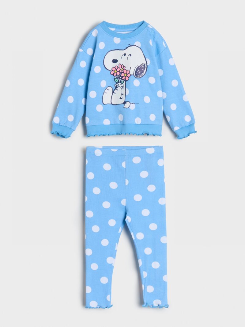 Compleu din jerseu Snoopy - light blue preţ