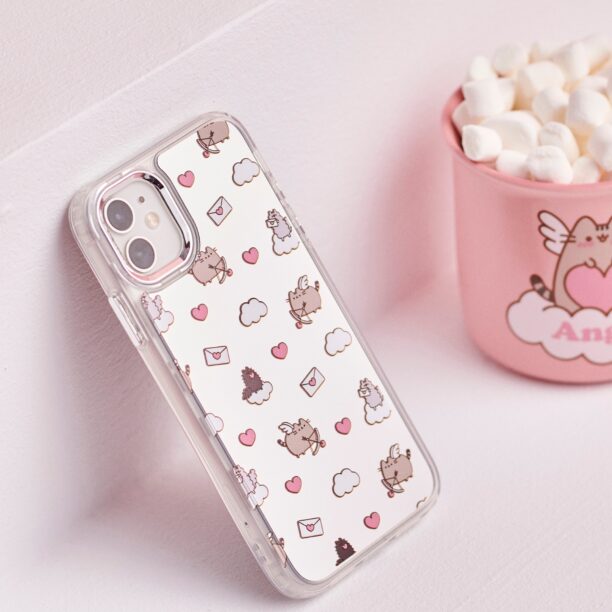 Etui pentru iPhone 11/XR Pusheen - alb preţ