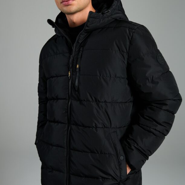 Original Jachetă puffer cu glugă - negru