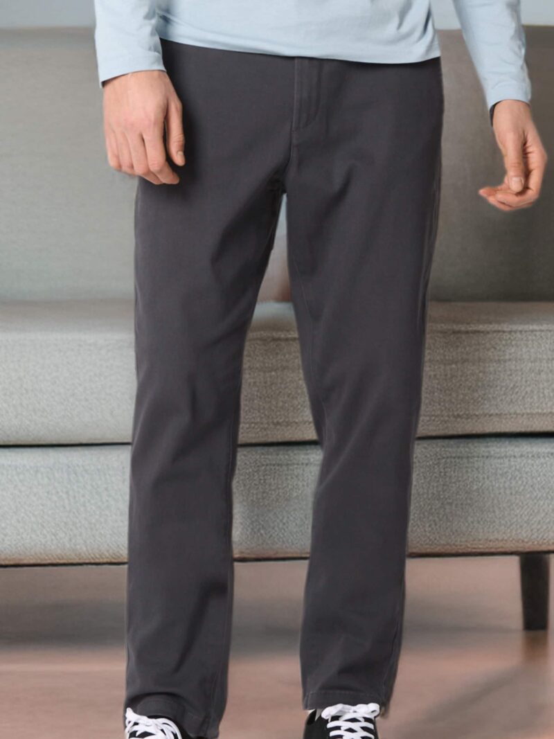 Pantaloni chino slim - gri-închis preţ