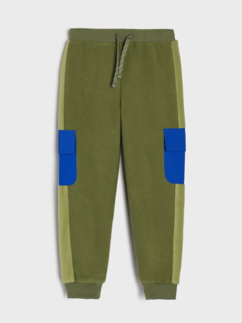 Pantaloni de polar ACTIVE - verde-prăfuit preţ