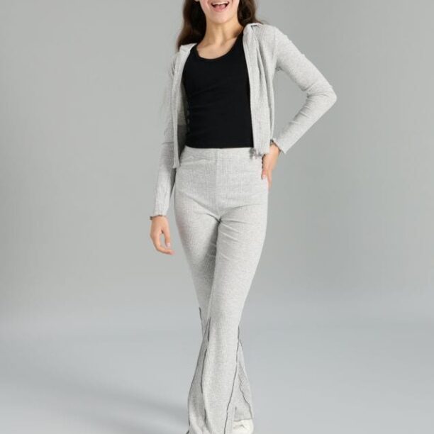 Pantaloni flare - gri deschis