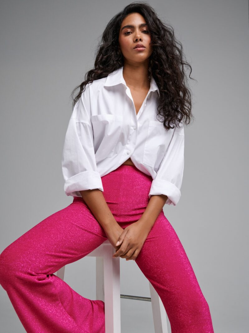 Original Pantaloni flare - roz-aprins