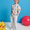 Pantaloni jogger Pokémon - gri deschis