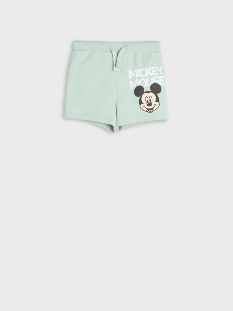 Pantaloni scurți Mickey Mouse - verde-metalizat preţ