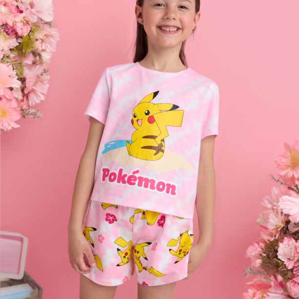 Pantaloni scurți Pokémon - roz-pastel preţ