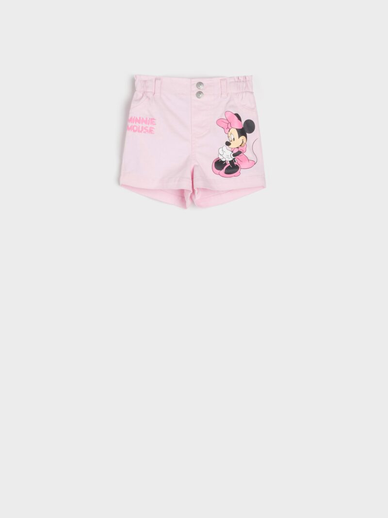 Pantaloni scurți din denim Minnie Mouse - roz preţ