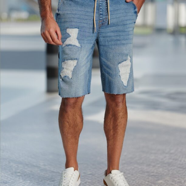 Pantaloni scurți din denim - albastru preţ