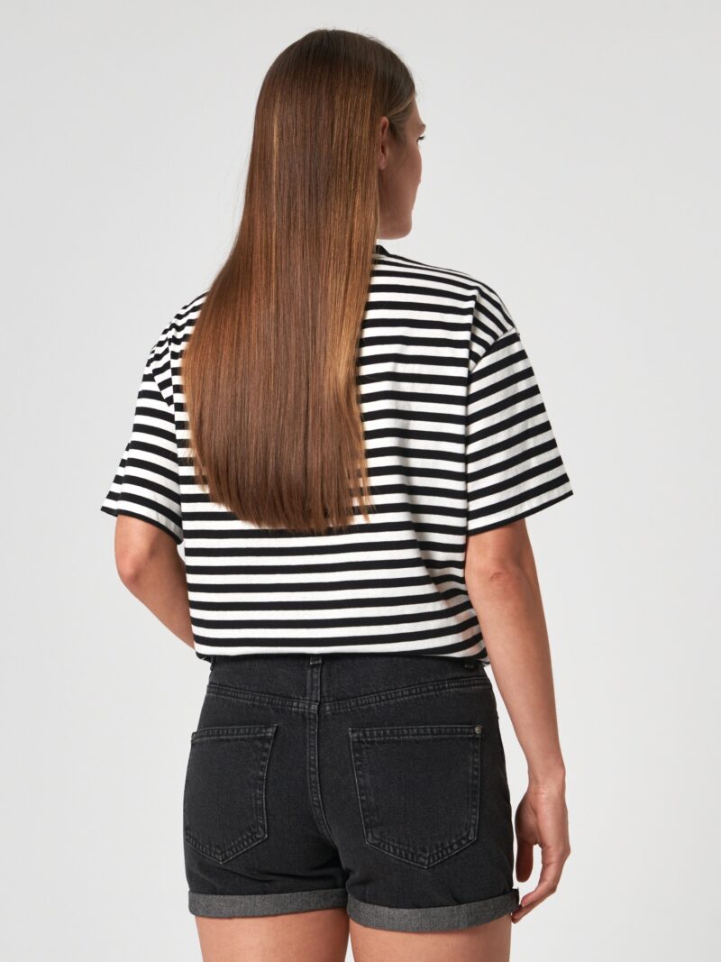 Cumpăra Pantaloni scurți mom din denim high waist - negru