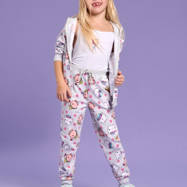 Pantaloni sport Gabby's Dollhouse - gri deschis preţ