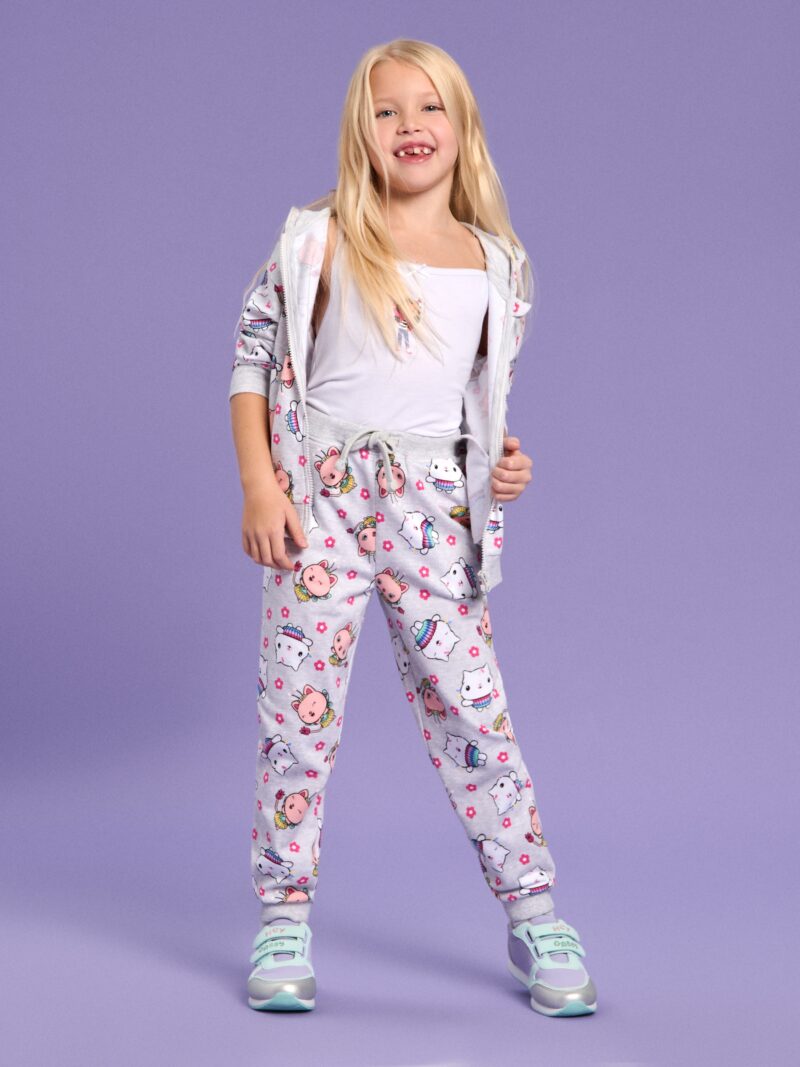 Pantaloni sport Gabby's Dollhouse - gri deschis preţ