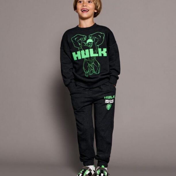 Pantaloni sport Hulk - negru