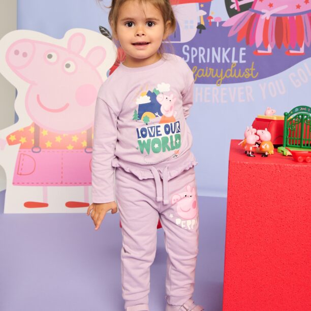 Pantaloni sport Peppa Pig - lavand preţ