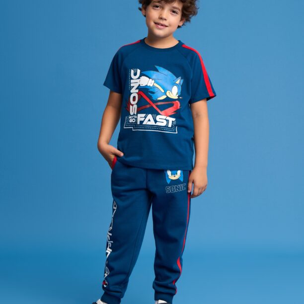 Pantaloni sport SONIC THE HEDGEHOG - bleumarin preţ