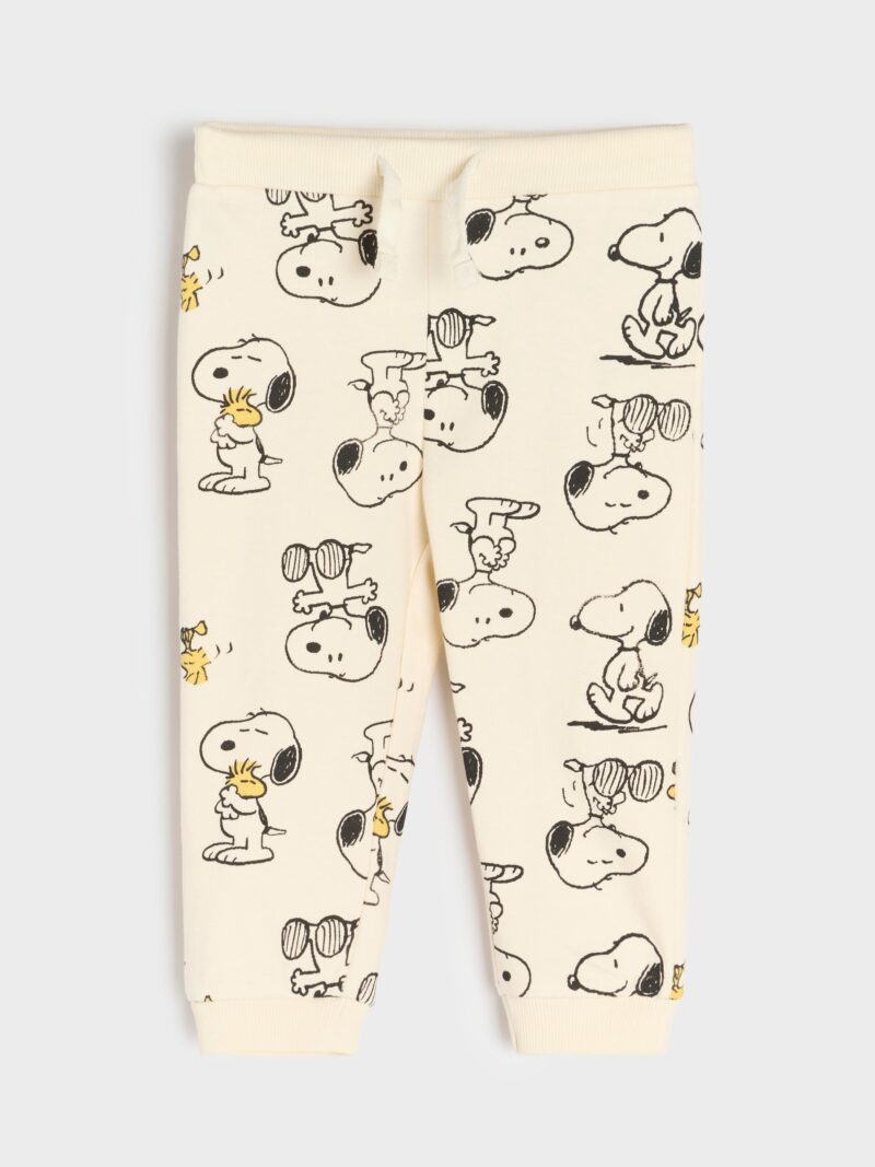 Pantaloni sport Snoopy - nude preţ