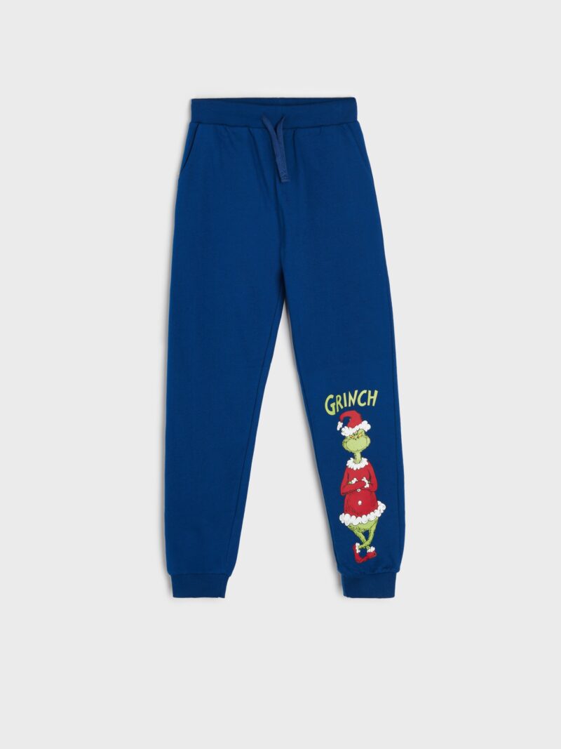 Pantaloni sport jogger Grinch - acvamarin preţ