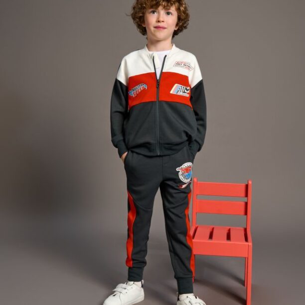 Pantaloni sport jogger Hot Wheels - gri-închis