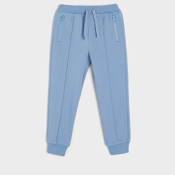 Pantaloni sport jogger - albastru-pal preţ