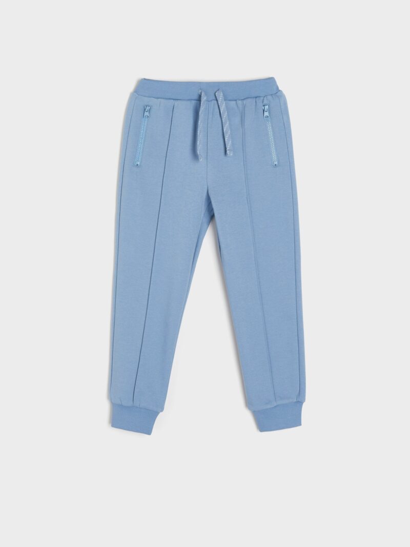 Pantaloni sport jogger - albastru-pal preţ