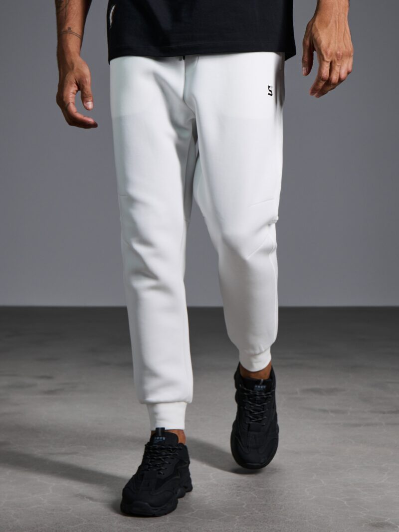 Pantaloni tapered fit - alb preţ