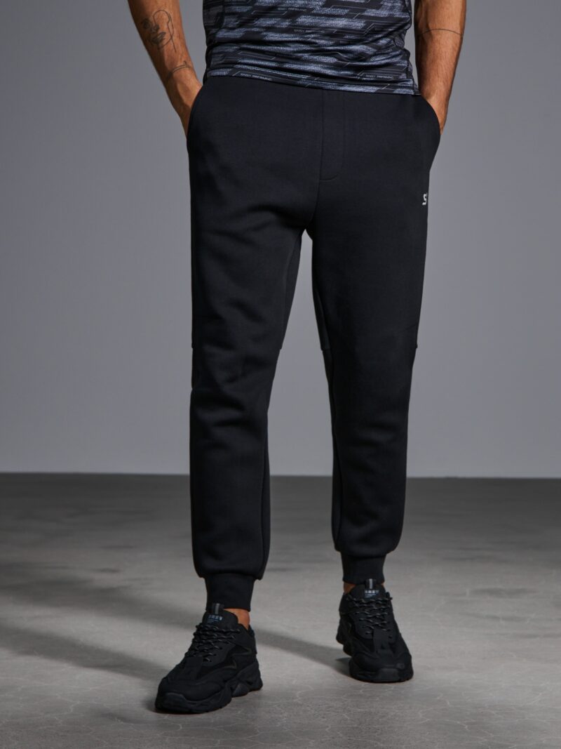 Pantaloni tapered fit - negru preţ