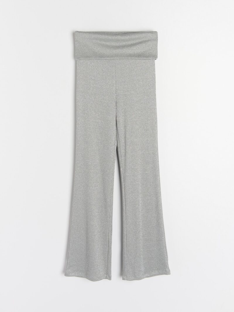 Original Pantaloni wide leg - argintiu