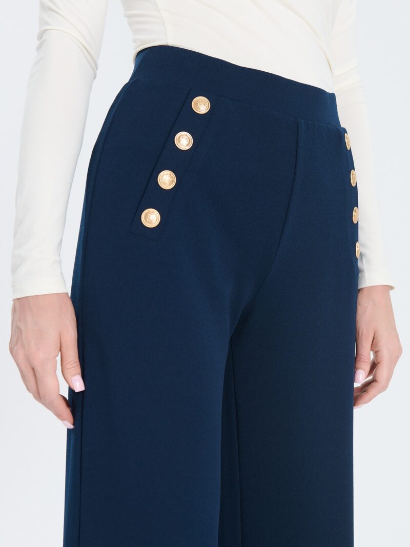 Preţ Pantaloni wide leg - bleumarin