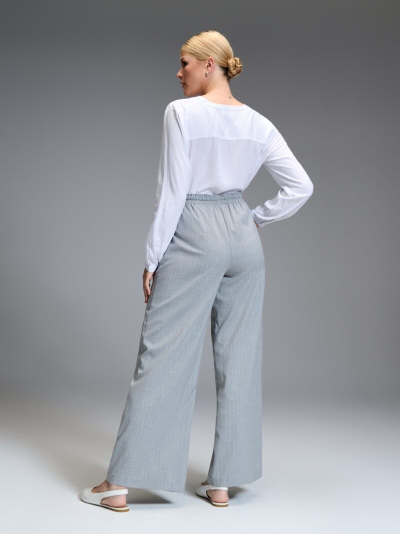 Cumpăra Pantaloni wide leg - gri deschis