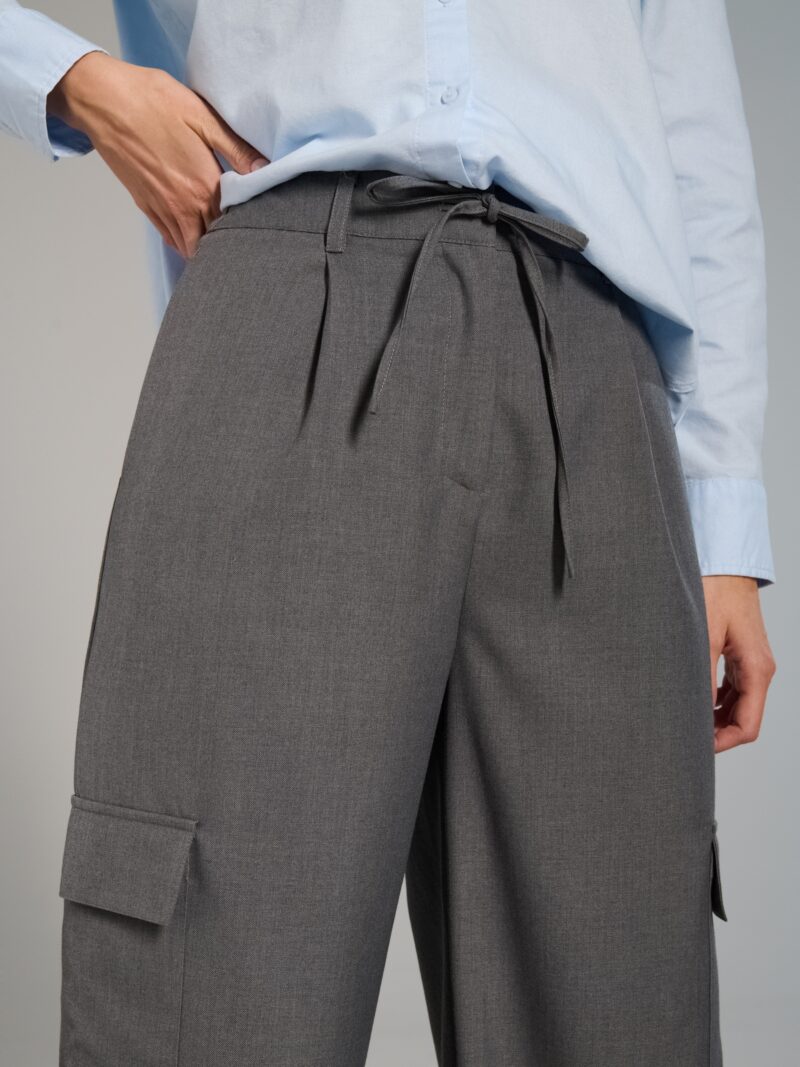 Preţ Pantaloni wide leg - gri deschis