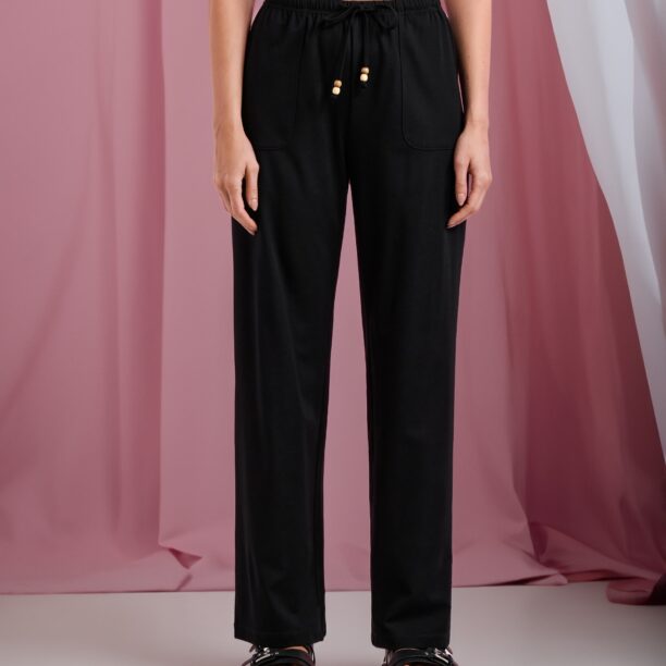 Pantaloni wide leg - negru preţ