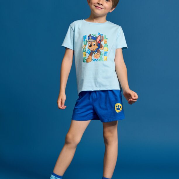 Pijama PAW Patrol - albastru-pal preţ