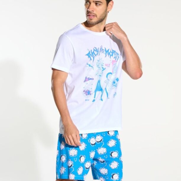 Pijama din bumbac Rick and Morty - crem