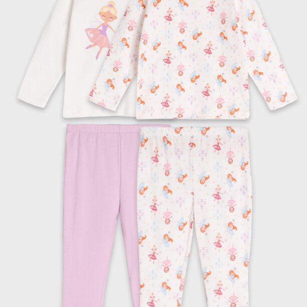 Pijama din două piese 2 pack - crem preţ