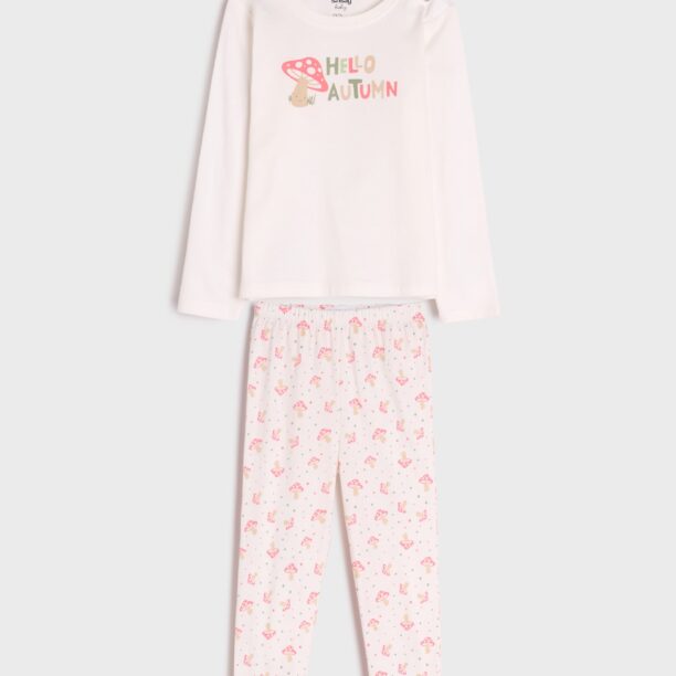 Original Pijama din două piese 2 pack - crem