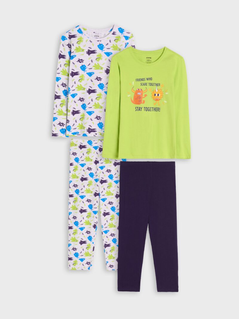 Cumpăra Pijama din două piese 2 pack - verde-aprins