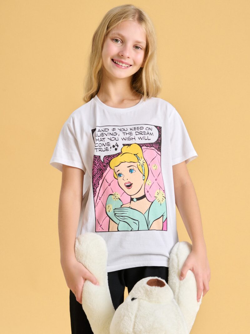 Pijama din două piese Disney - crem preţ