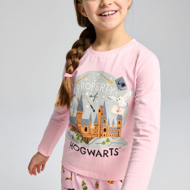 Pijama din două piese Harry Potter - roz-pastel preţ