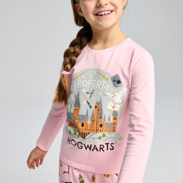 Pijama din două piese Harry Potter - roz-pastel