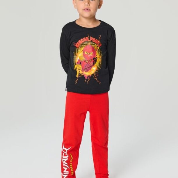 Pijama din două piese Lego Ninjago - negru