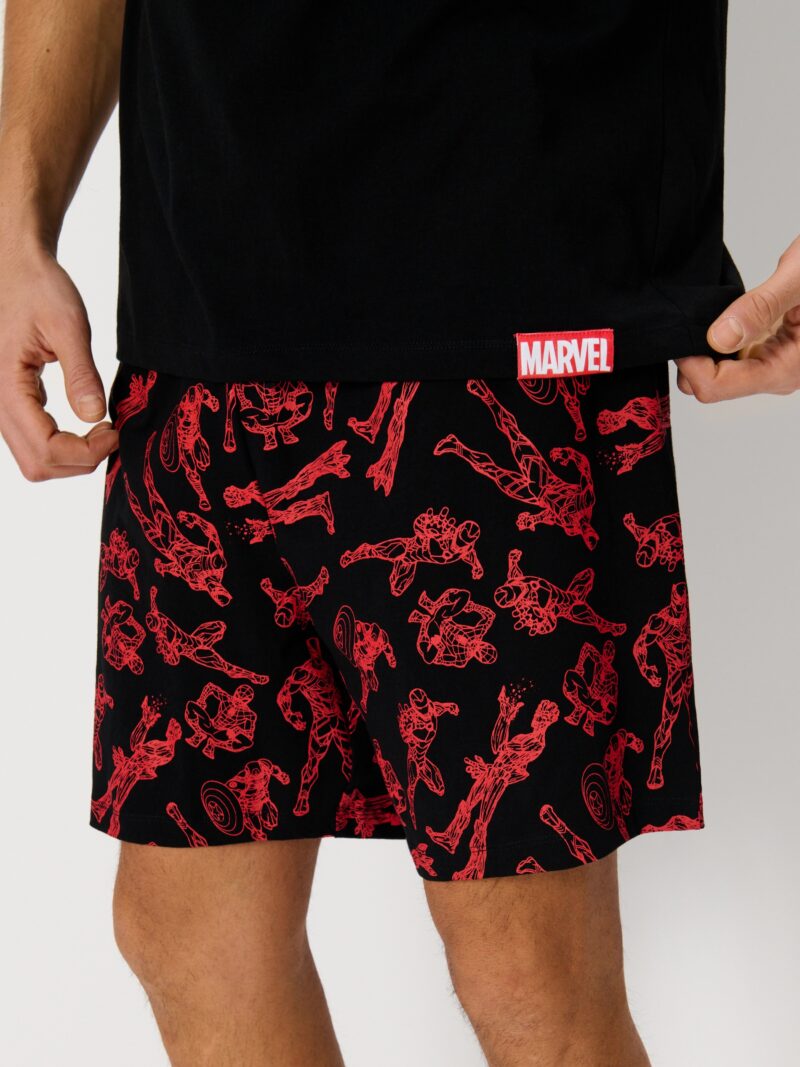 Original Pijama din două piese Marvel - negru