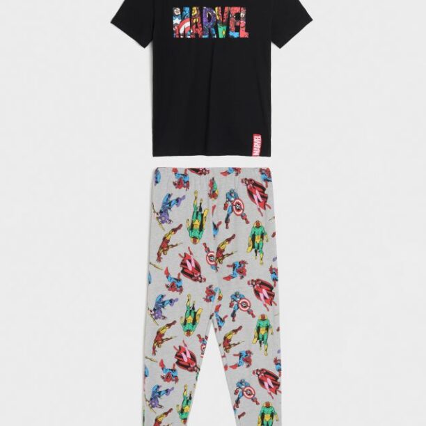 Pijama din două piese Marvel - negru