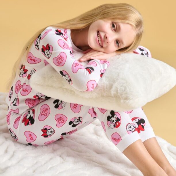 Pijama din două piese Minnie Mouse - crem