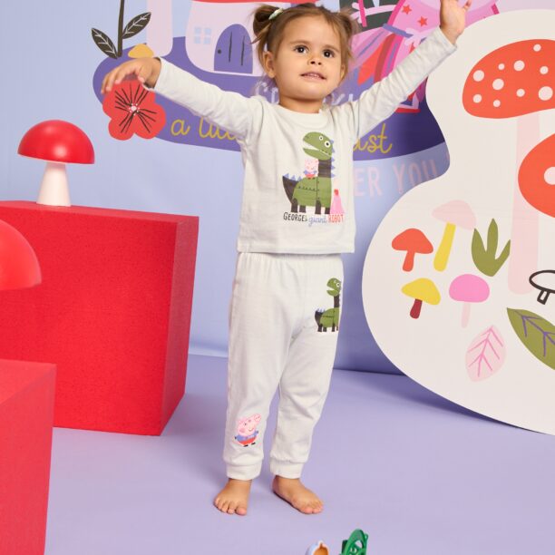 Pijama din două piese Peppa Pig - albastru-pal preţ