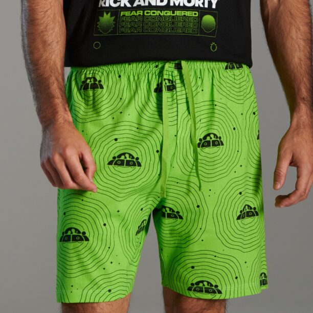 Original Pijama din două piese Rick and Morty - negru