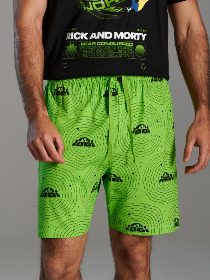 Original Pijama din două piese Rick and Morty - negru