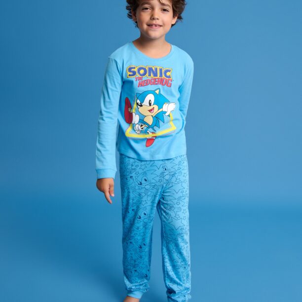 Pijama din două piese SONIC THE HEDGEHOG - light blue preţ